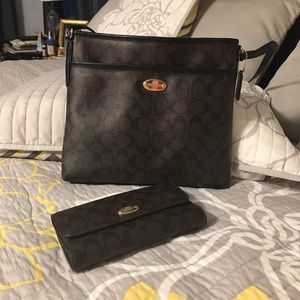 Coach crossbody with matching wallet